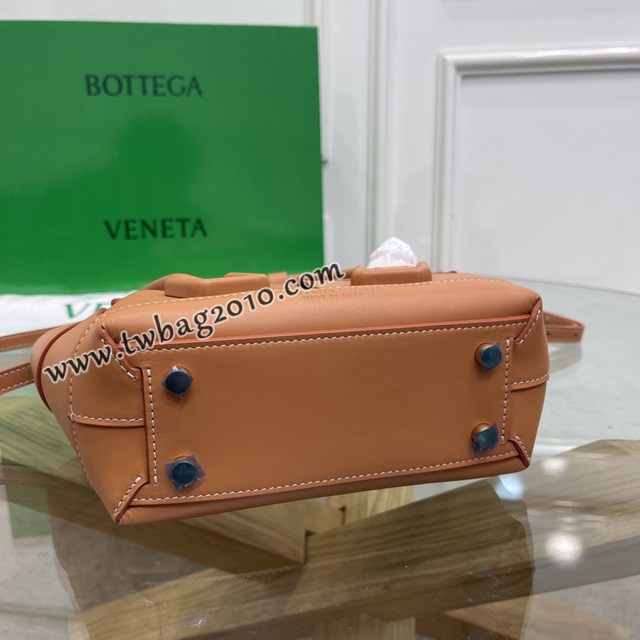 Bottega veneta高端女包 KF008 寶緹嘉新款Arco29 粘土色 BV經典款mini平紋皮編織女手提包  gxz1122